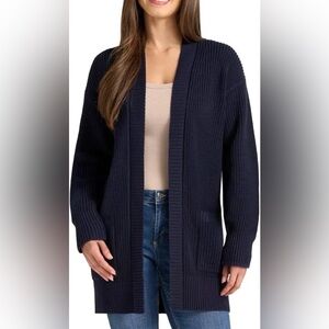 NWT MAX & MIA Deep Blue Women's Open Front Cardigan XXL